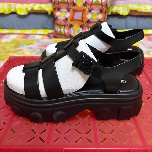 Melissa Ella Platform Sandals NWOB Sz 10 - Picture 7 of 8